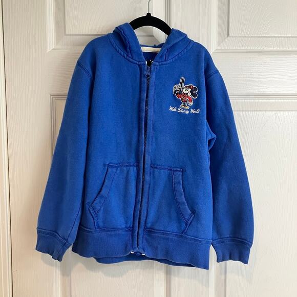 Disneyworld Embroidered Full Zip Mickey State Hooded Sweatshirt Jacket Youth M - Picture 2 of 14